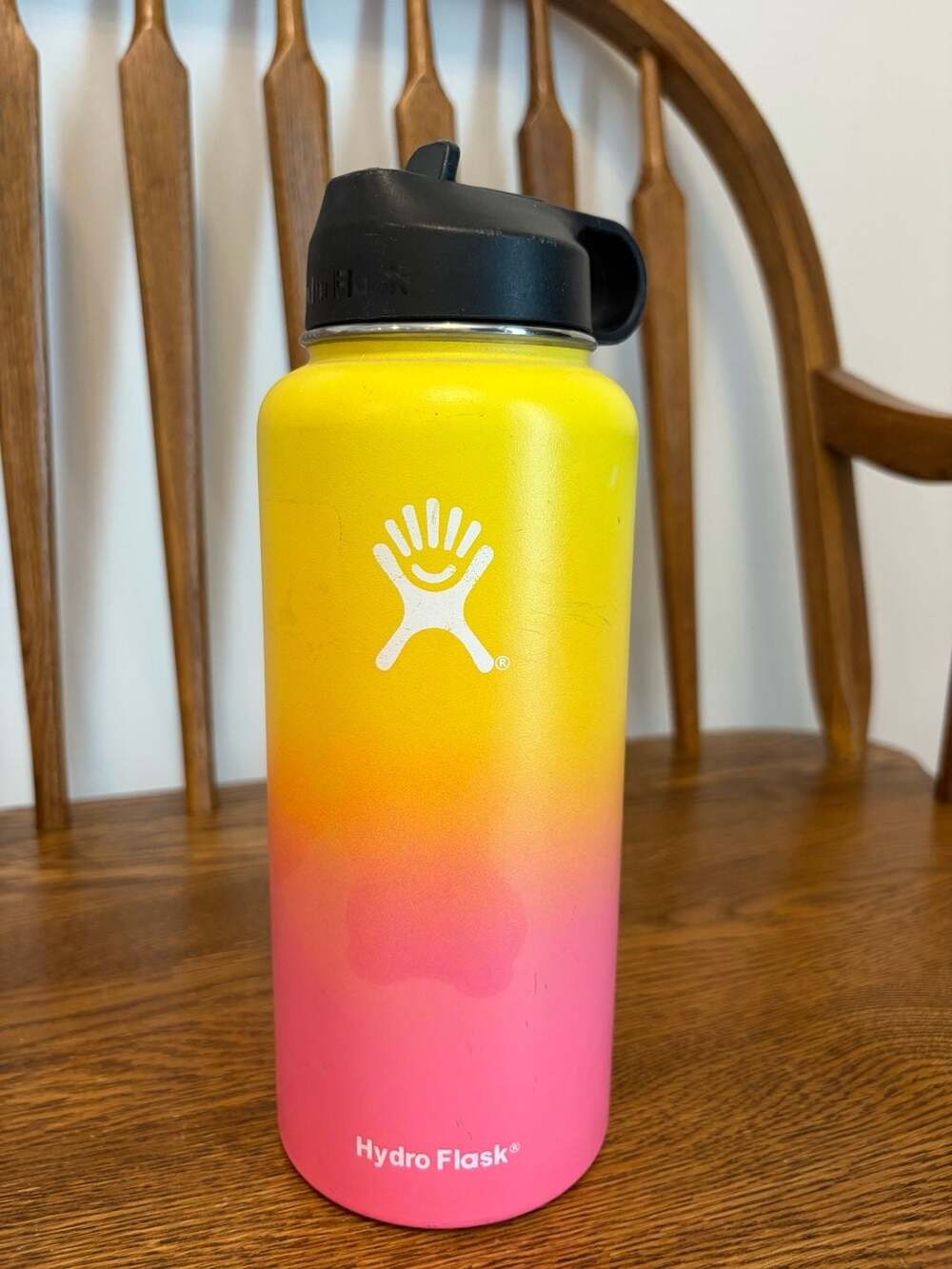 Hydro Flask 32 oz Wide Mouth with Flex Cap - Yellow to Pink Ombre